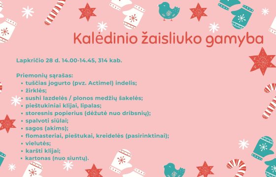 Kvietimas pasigaminti Kalėdinį žaisliuką